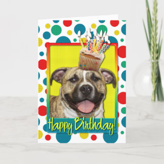 Tarjeta Torta de cumpleaños - Pitbull - Tigre