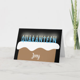 Tarjeta Torta de cumpleaños "Quaranteen" para adolescente