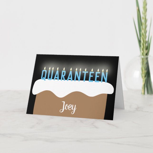 Tarjeta Torta de cumpleaños "Quaranteen" para adolescente (Anverso)
