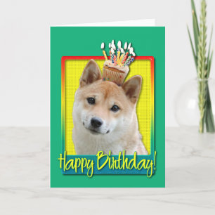 Tarjeta Torta de cumpleaños - Shiba Inu