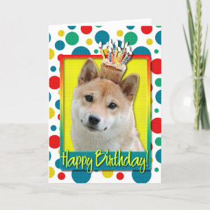 Tarjeta Torta de cumpleaños - Shiba Inu