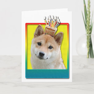 Tarjeta Torta de cumpleaños - Shiba Inu