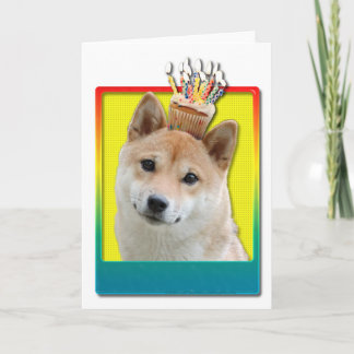Tarjeta Torta de cumpleaños - Shiba Inu
