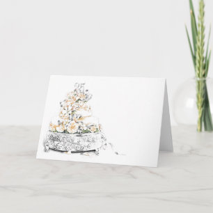 Tarjeta Torta del 25° Aniversario del Boda