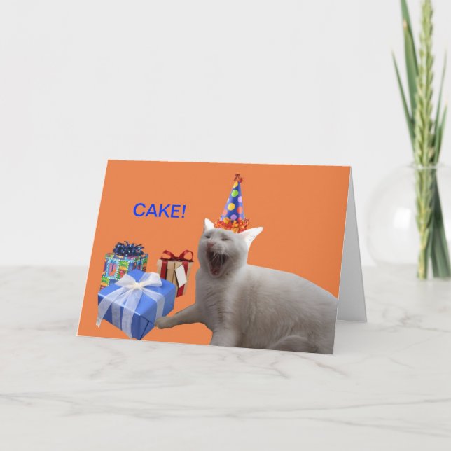 Tarjeta TORTA del feliz cumpleaños (Anverso)