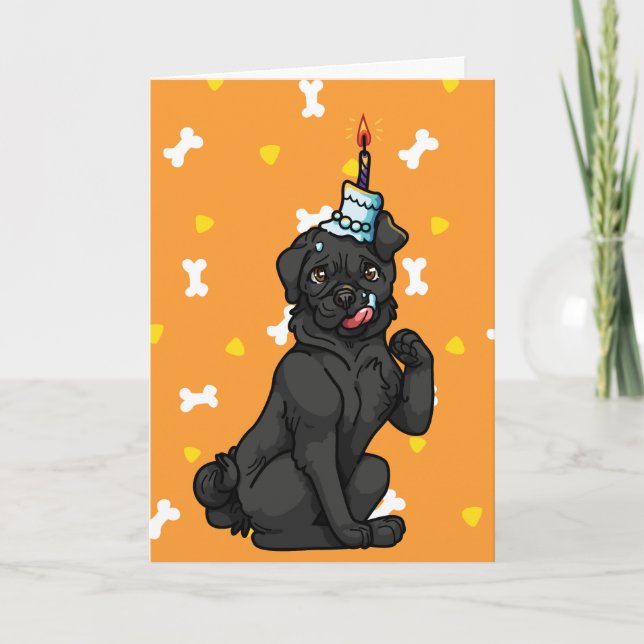 Tarjeta Torta del feliz cumpleaños del barro amasado - (Anverso)