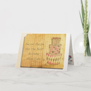 Tarjeta Torta del ron del cumpleaños