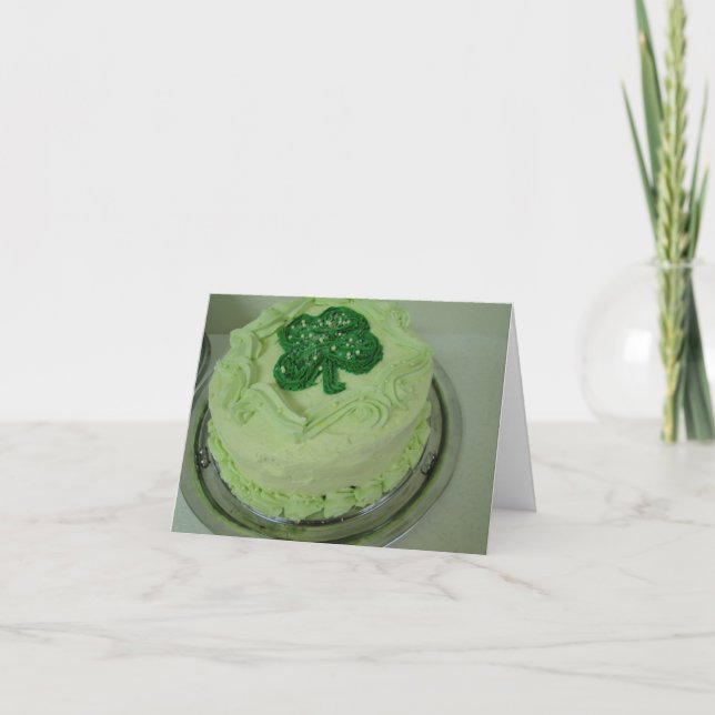 Tarjeta Torta del trébol, el día de St Patrick (Anverso)