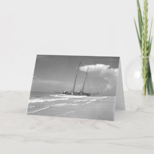 Tarjeta Tortazo cubano naufragado, isla de Marco, la