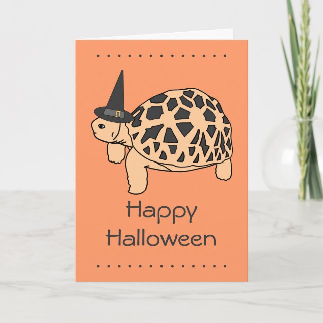 Tarjeta Tortoise Witch Halloween (tortoise 2 estre (Anverso)