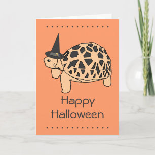 Tarjeta Tortoise Witch Halloween (tortoise 2 estre