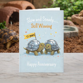 Tarjeta Tortoises anniversary Turtle 11th wedding