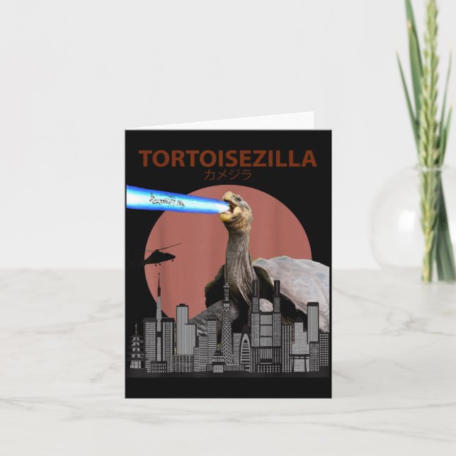 Tarjeta Tortoisezilla _ Tortuga Divertida (Anverso)