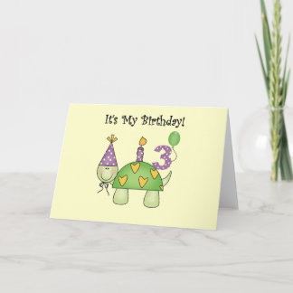 Tarjeta Tortuga 3 camisetas de cumpleaños y regalos