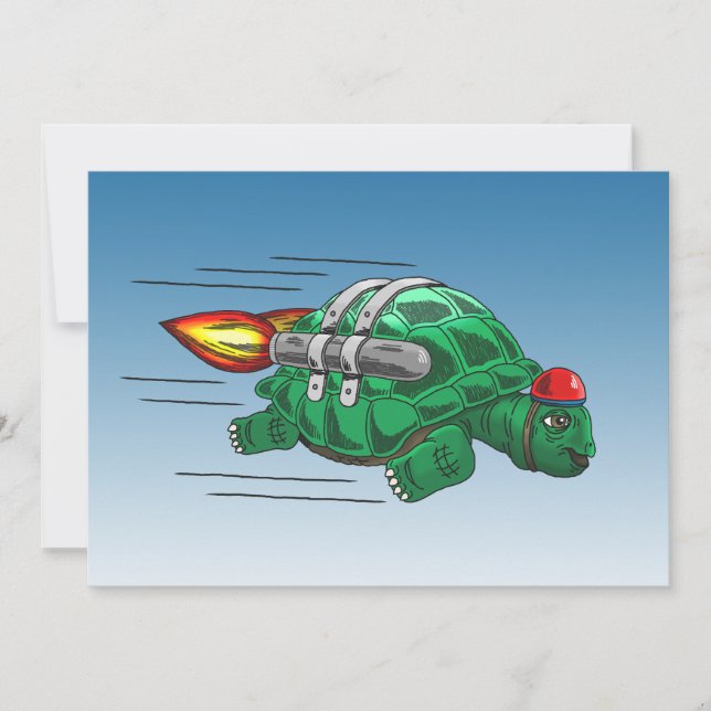 Tarjeta Tortuga Cohete Veloz (Anverso)