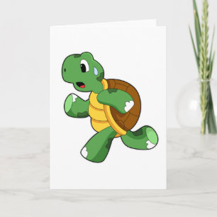 Tarjeta Tortuga como corredor en carrera