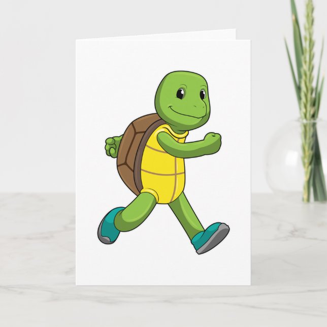 Tarjeta Tortuga como corredora en carrera (Anverso)