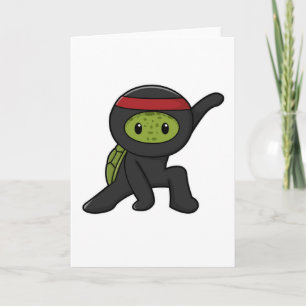 Tarjeta Tortuga con caparazón como Ninja