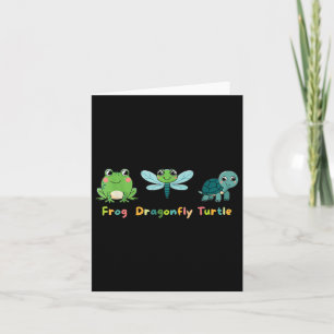 Tarjeta Tortuga de dragón de rana aburre niños amigos de a