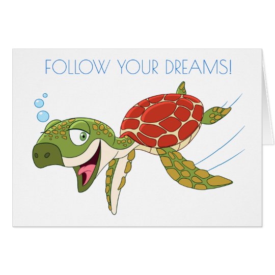 Tarjeta Tortuga de la natación