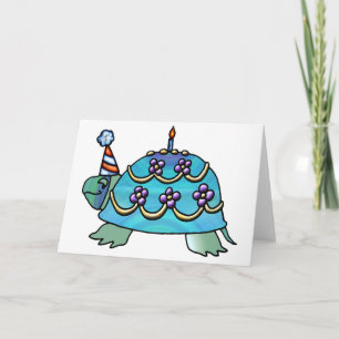 Tarjeta Tortuga del cumpleaños