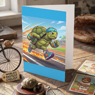 Tarjeta Tortuga Deportiva Corredora Veloz