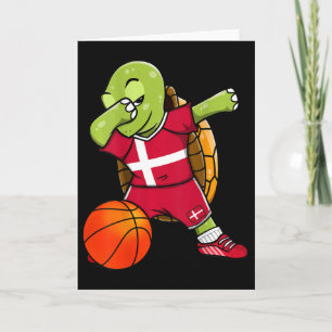 Tarjeta Tortuga haciendo Dabbing Dinamarca Jersey Amantes