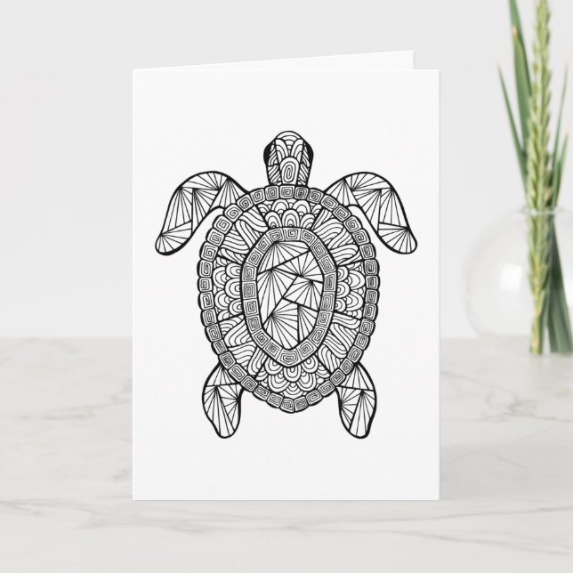 Tarjeta Tortuga inspirada (Anverso)