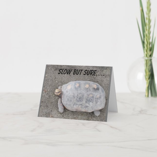 TARJETA TORTUGA LENTA PERO SEGURA ENVÍA *70 DESEOS DE CUMP (Anverso)