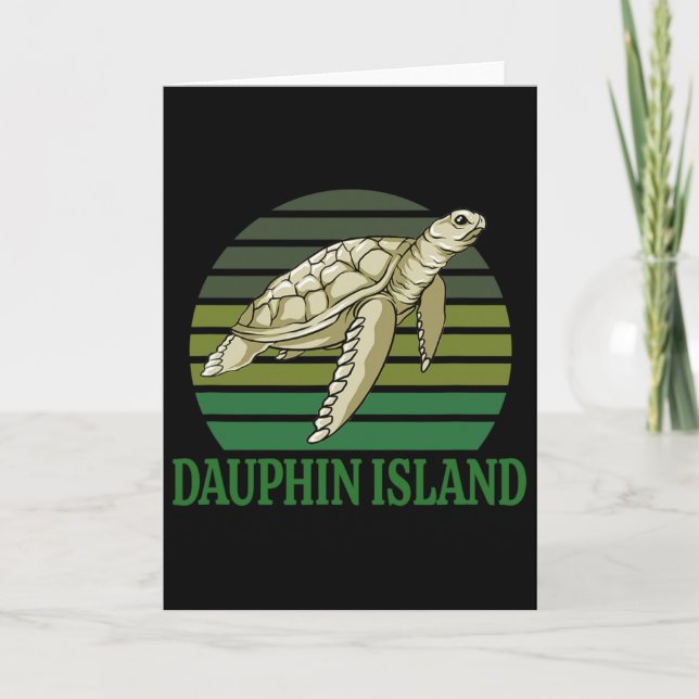 Tarjeta Tortuga marina de la isla Dauphin (Anverso)