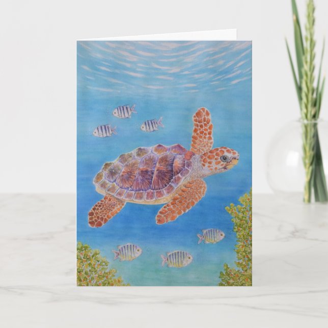 Tarjeta Tortuga marina joven (Anverso)