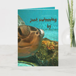 Tarjeta Tortuga marina nadando por el día del padre