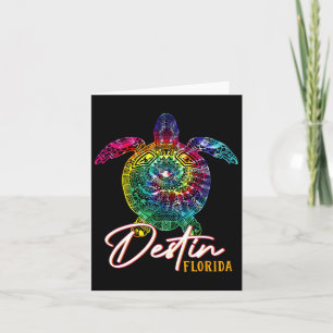 Tarjeta Tortuga marina Tie Dye Destin Florida Familia a ju