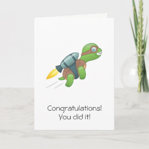 Tarjeta Tortuga Voladora con Mochila a Reacción Felicitaci