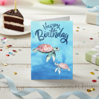 Tortugas acuáticas Felices cumpleaños