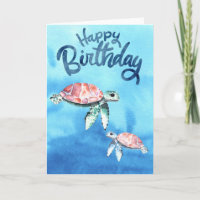Tortugas acuáticas Felices cumpleaños