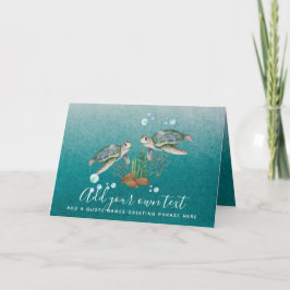 Tarjeta TORTUGAS DE MAR personalizadas