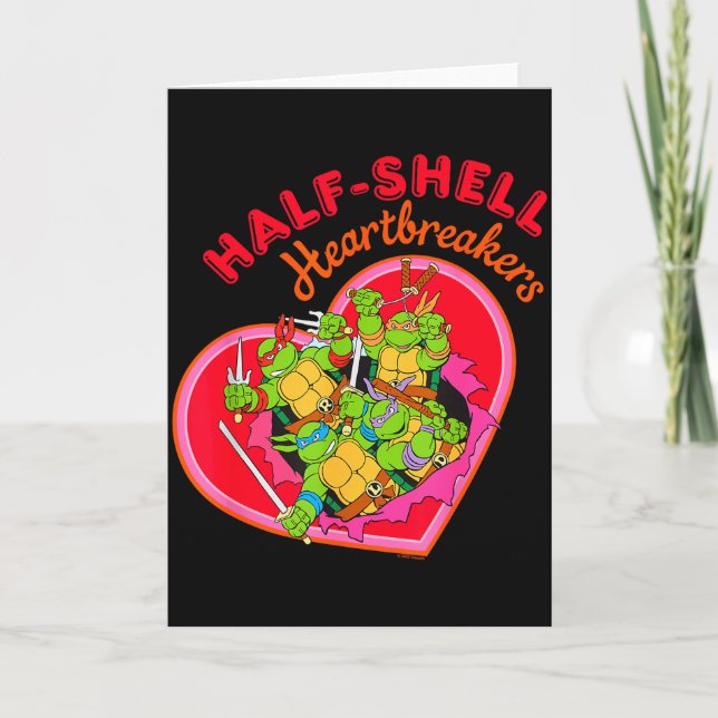 Tarjeta Tortugas Ninja Adolescentes Valentines Corazón Rot (Anverso)