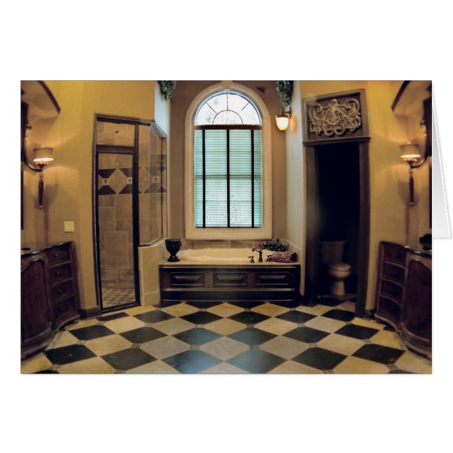 Tarjeta Toscana Bath Blank de Lujo (Anverso (Horizontal))