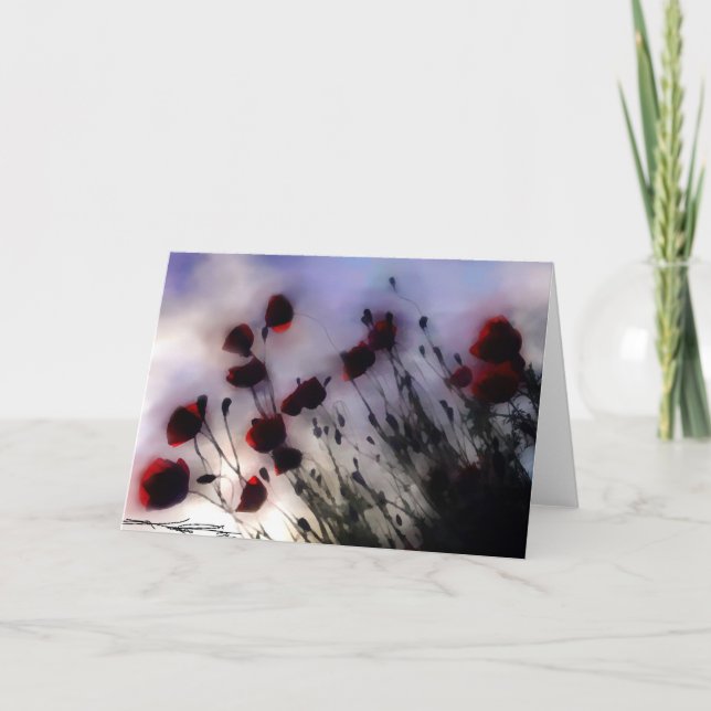Tarjeta toscano-amapolas (Anverso)
