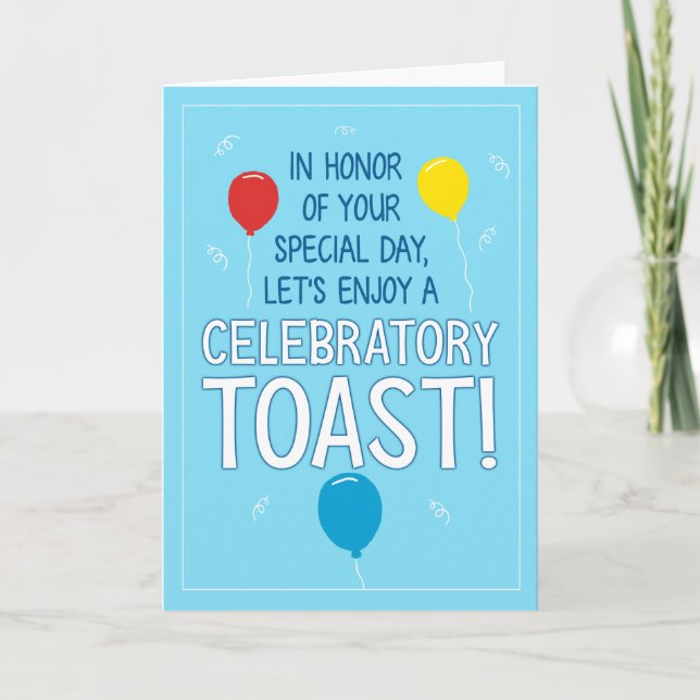 Tarjeta Tostada de celebración dulce y divertida cumpleaño (Anverso)