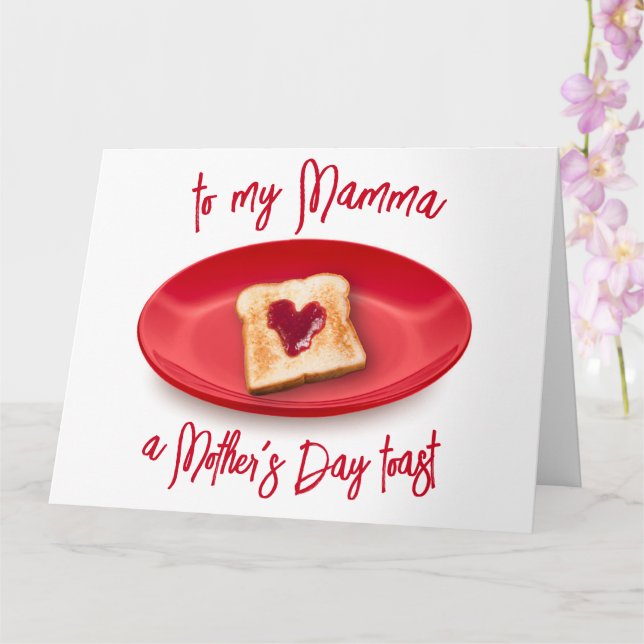 Tarjeta Tostada de Día de la Madre Divertida Pun (Orquídea)