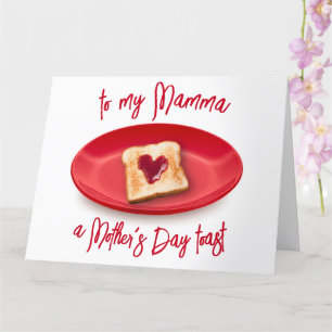 Tarjeta Tostada de Día de la Madre Divertida Pun