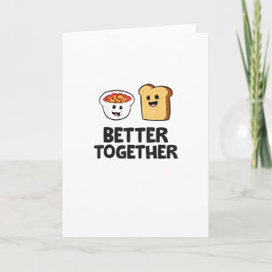 Tarjeta Tostada de frijoles horneados juntos amor comida g