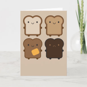Tarjeta Tostada de Kawaii