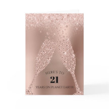 Tostada de Rosa de Oro Champagne 21 cumpleaños