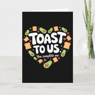 Tarjeta Tostada Para Nosotros Aguacate Y Tostada Diseño De