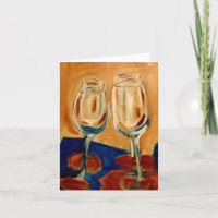 Tostado con cuatro gafas de vino