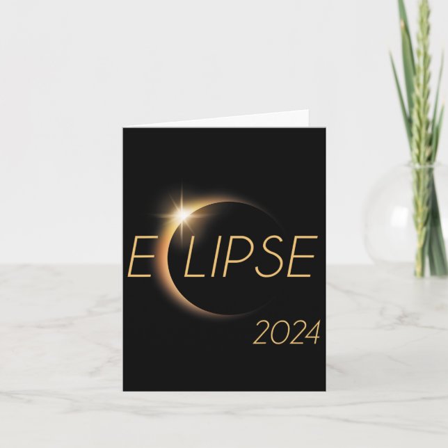 Tarjeta Total América 04 08 24 Eclipse solar total 2024 (Anverso)