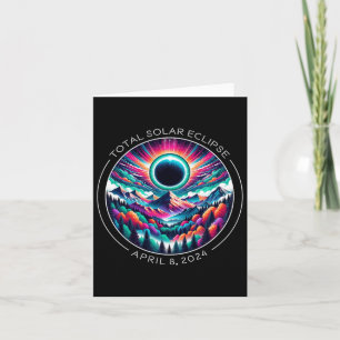 Tarjeta Total Eclipse Solar Artsy Colorful Totality Landsc